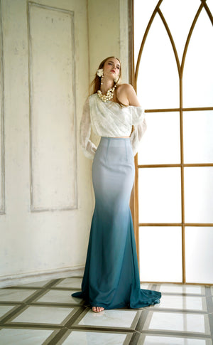 SK006GRFA24_ Ombre Chiffon Evening Gown