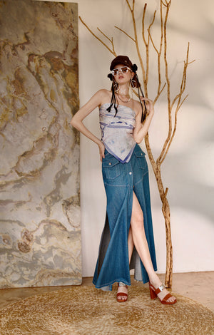 SK001JEFA24_Maxi Jean Skirt