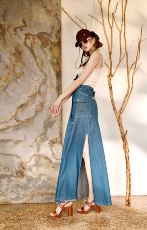 SK001JEFA24_Maxi Jean Skirt