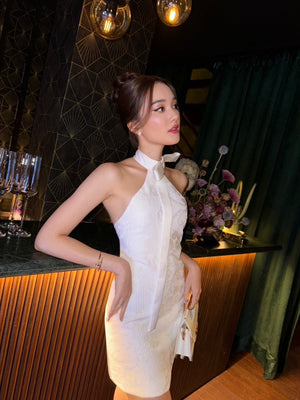 DR001WHFA23_White Mini Dress